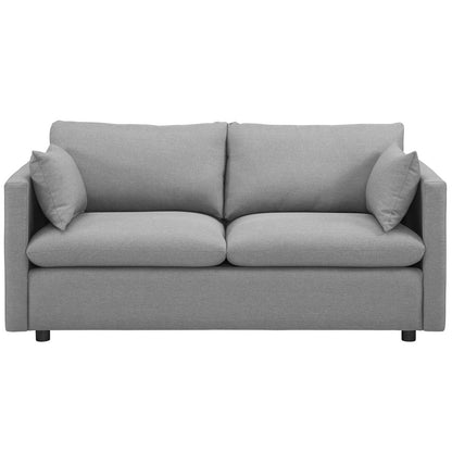Activate Upholstered Fabric Sofa, Fabric, Light Grey Gray 15024