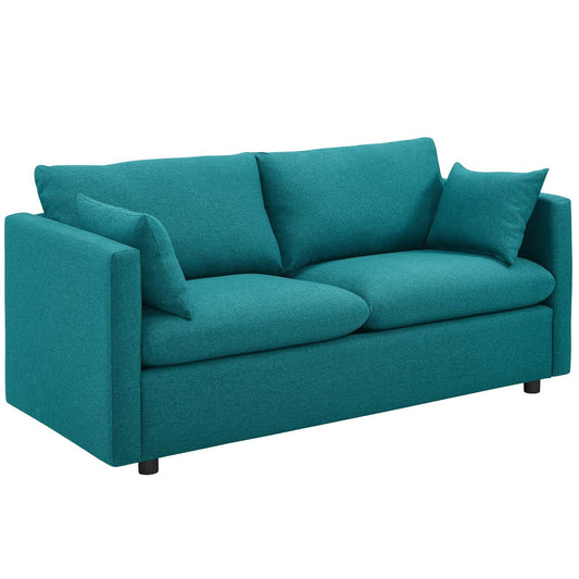 Activate Upholstered Fabric Sofa, Fabric, Aqua Blue 15025