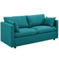 Activate Upholstered Fabric Sofa, Fabric, Aqua Blue 15025