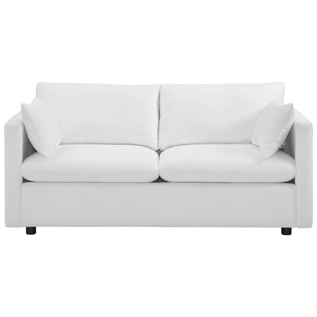 Activate Upholstered Fabric Sofa, Fabric, White 15026