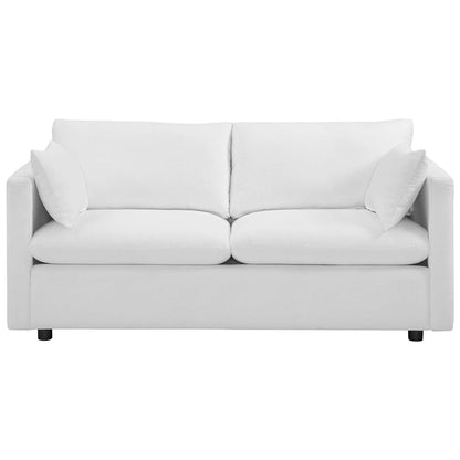 Activate Upholstered Fabric Sofa, Fabric, White 15026