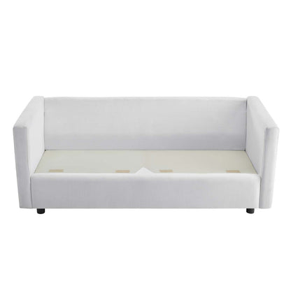 Activate Upholstered Fabric Sofa, Fabric, White 15026