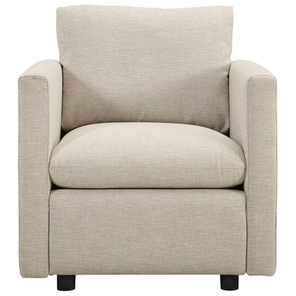 Activate Upholstered Fabric Armchair, Fabric, Beige 15028