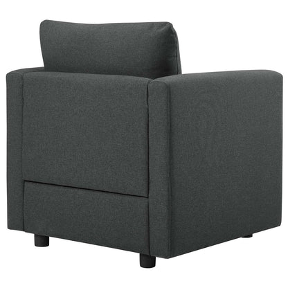 Activate Upholstered Fabric Armchair, Fabric, Grey Gray 15029