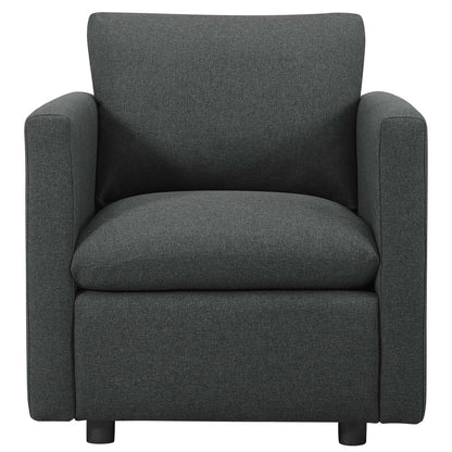 Activate Upholstered Fabric Armchair, Fabric, Grey Gray 15029