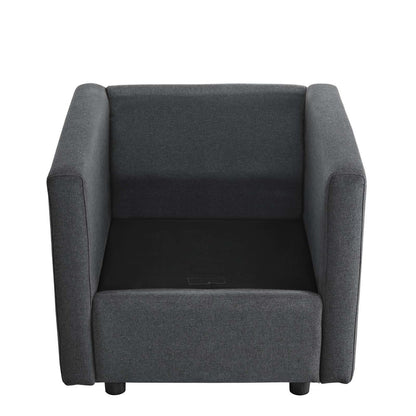 Activate Upholstered Fabric Armchair, Fabric, Grey Gray 15029