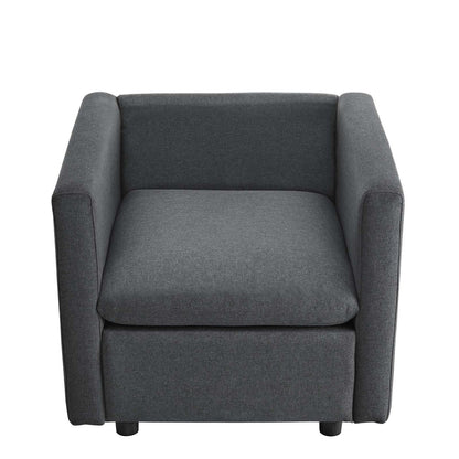 Activate Upholstered Fabric Armchair, Fabric, Grey Gray 15029