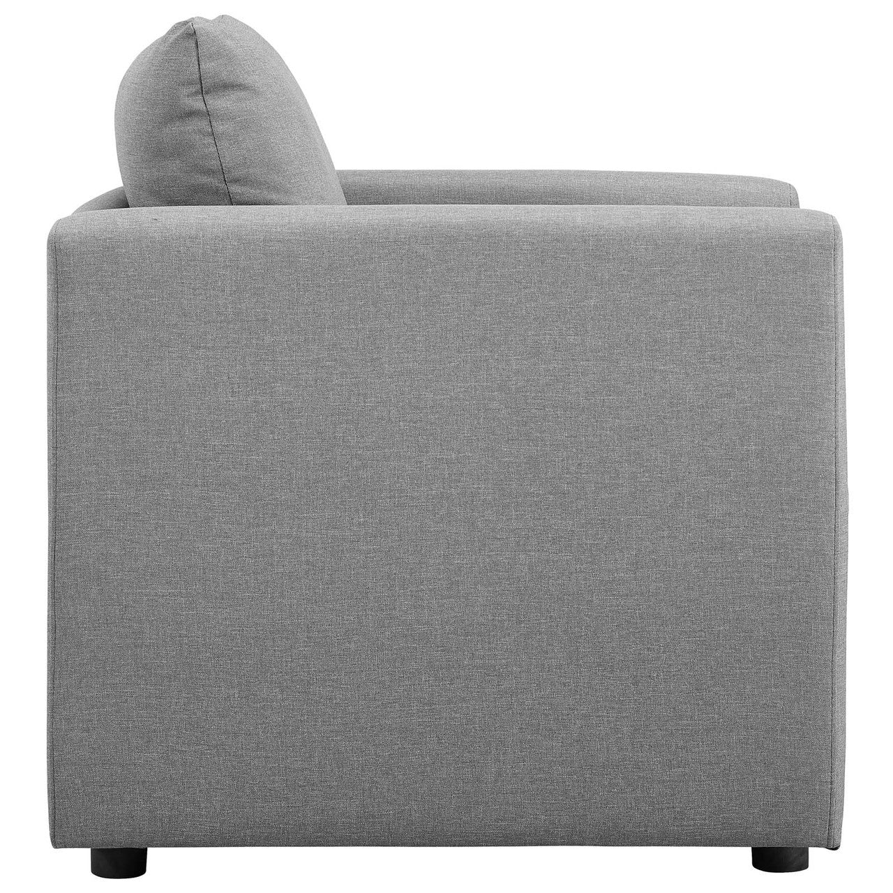 Activate Upholstered Fabric Armchair, Fabric, Light Grey Gray 15030