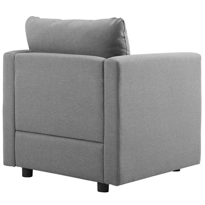Activate Upholstered Fabric Armchair, Fabric, Light Grey Gray 15030