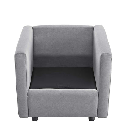Activate Upholstered Fabric Armchair, Fabric, Light Grey Gray 15030
