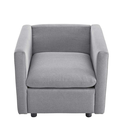 Activate Upholstered Fabric Armchair, Fabric, Light Grey Gray 15030