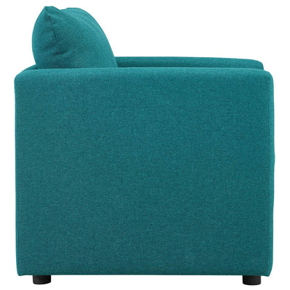 Activate Upholstered Fabric Armchair, Fabric, Aqua Blue 15031