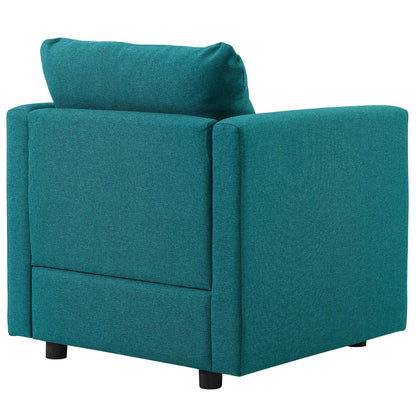 Activate Upholstered Fabric Armchair, Fabric, Aqua Blue 15031
