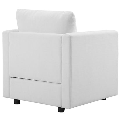 Activate Upholstered Fabric Armchair, Fabric, White 15032