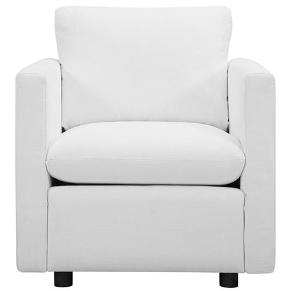 Activate Upholstered Fabric Armchair, Fabric, White 15032