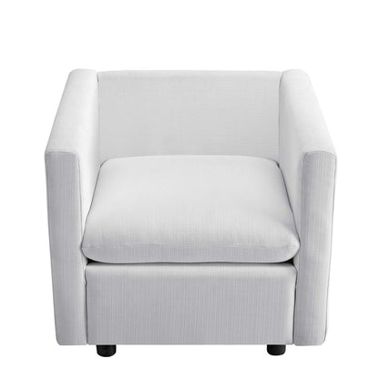 Activate Upholstered Fabric Armchair, Fabric, White 15032