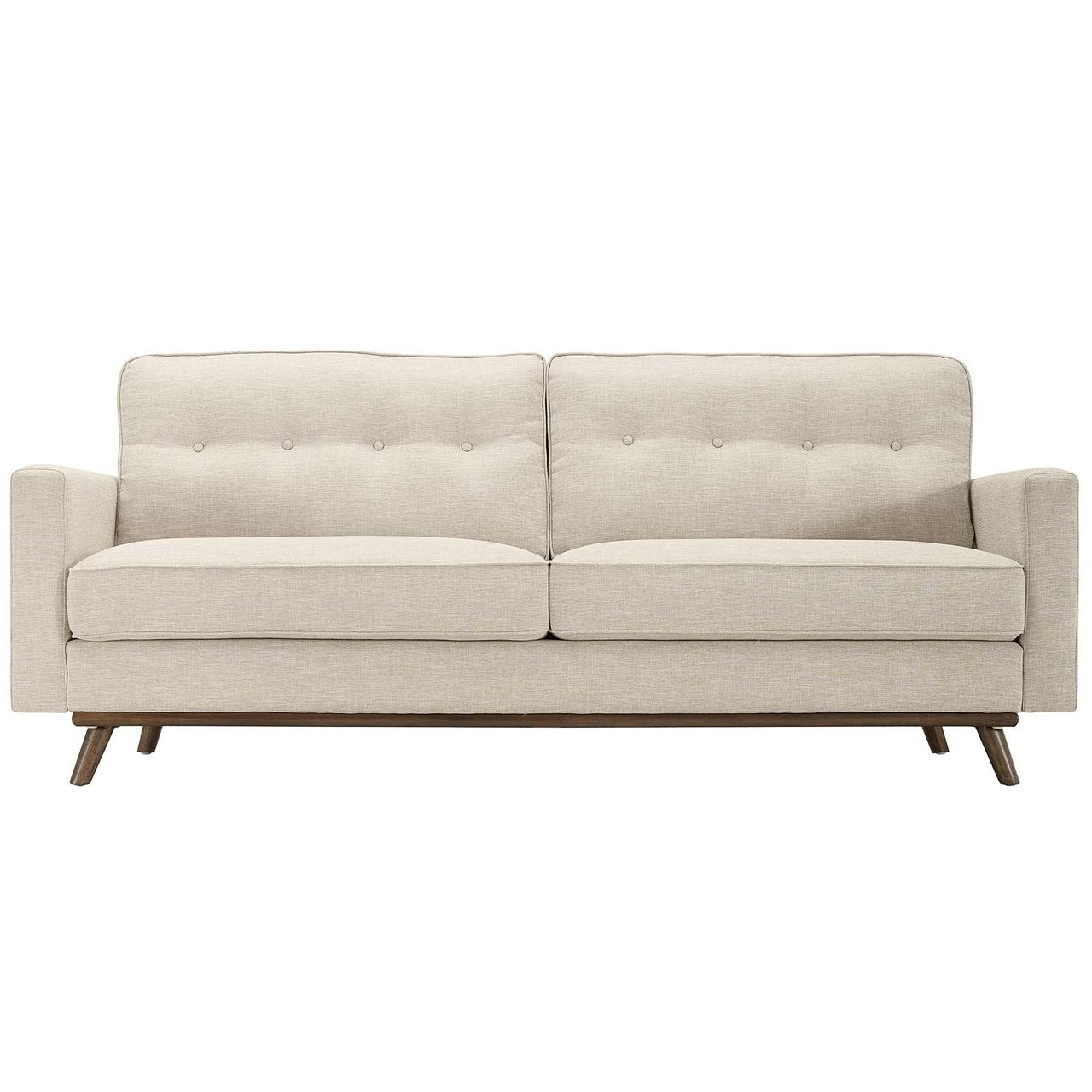 Prompt Upholstered Fabric Sofa, Fabric, Beige 15033