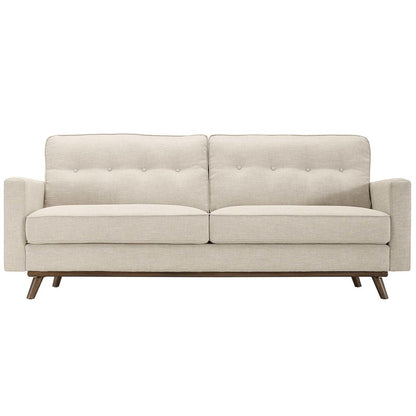 Prompt Upholstered Fabric Sofa, Fabric, Beige 15033