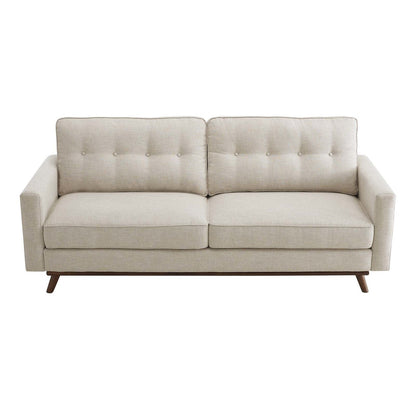 Prompt Upholstered Fabric Sofa, Fabric, Beige 15033