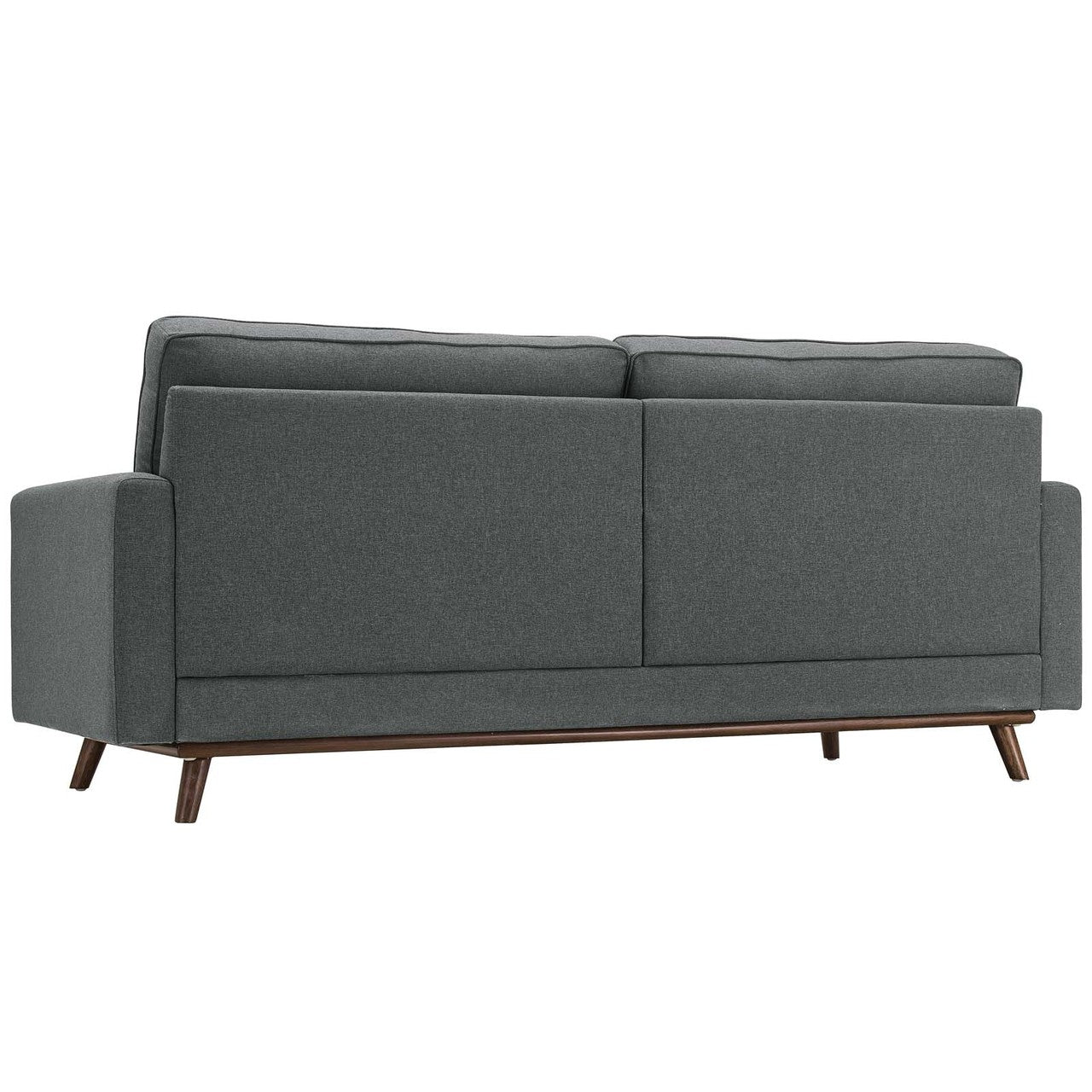 Prompt Upholstered Fabric Sofa, Fabric, Grey Gray 15034