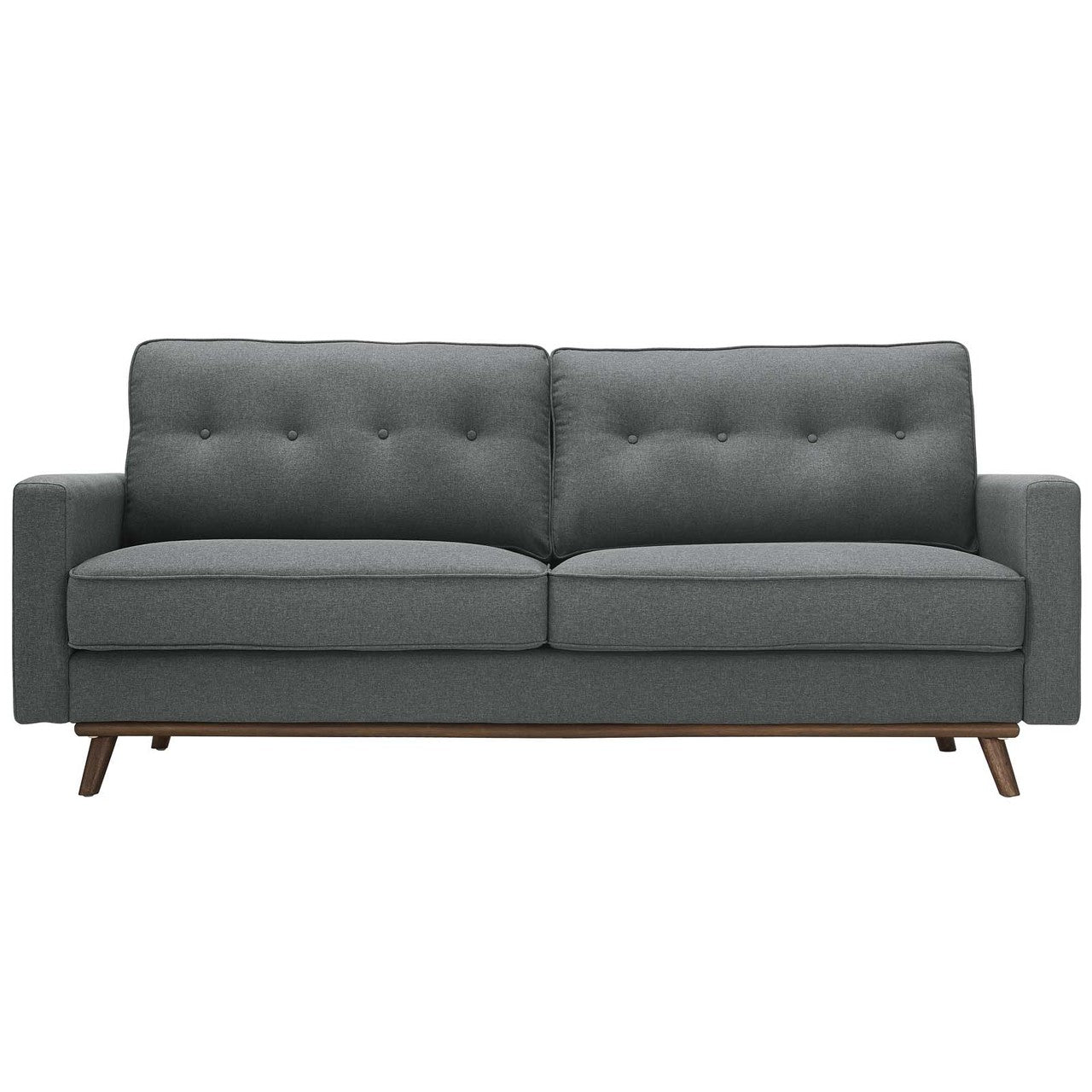 Prompt Upholstered Fabric Sofa, Fabric, Grey Gray 15034