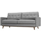 Prompt Upholstered Fabric Sofa, Fabric, Light Grey Gray 15035