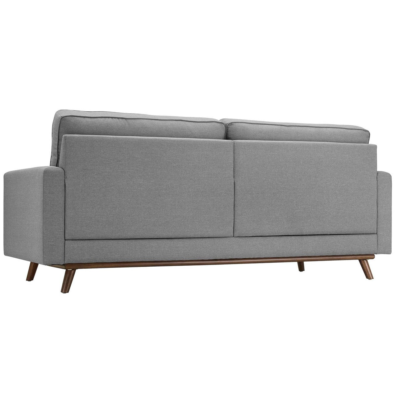 Prompt Upholstered Fabric Sofa, Fabric, Light Grey Gray 15035