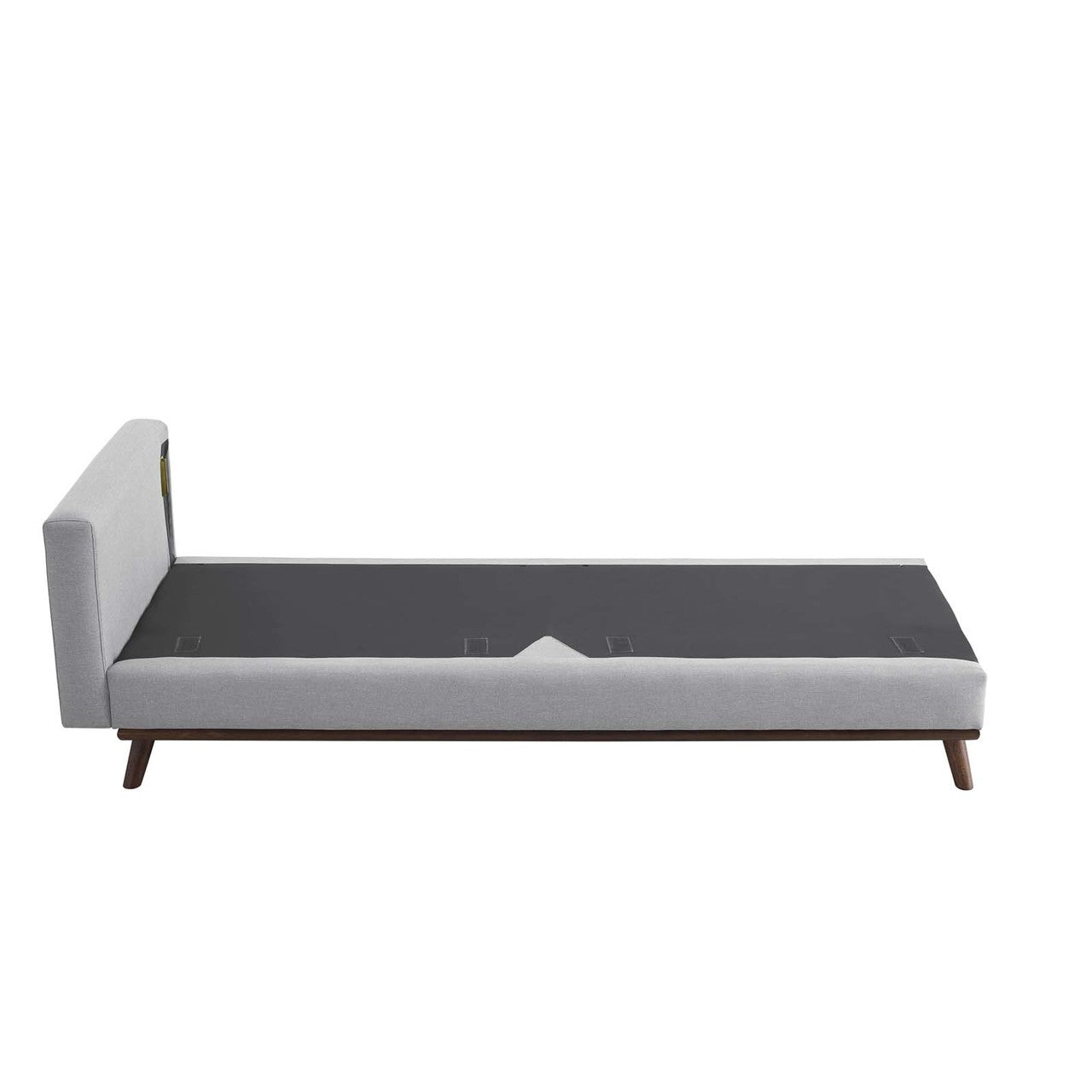 Prompt Upholstered Fabric Sofa, Fabric, Light Grey Gray 15035