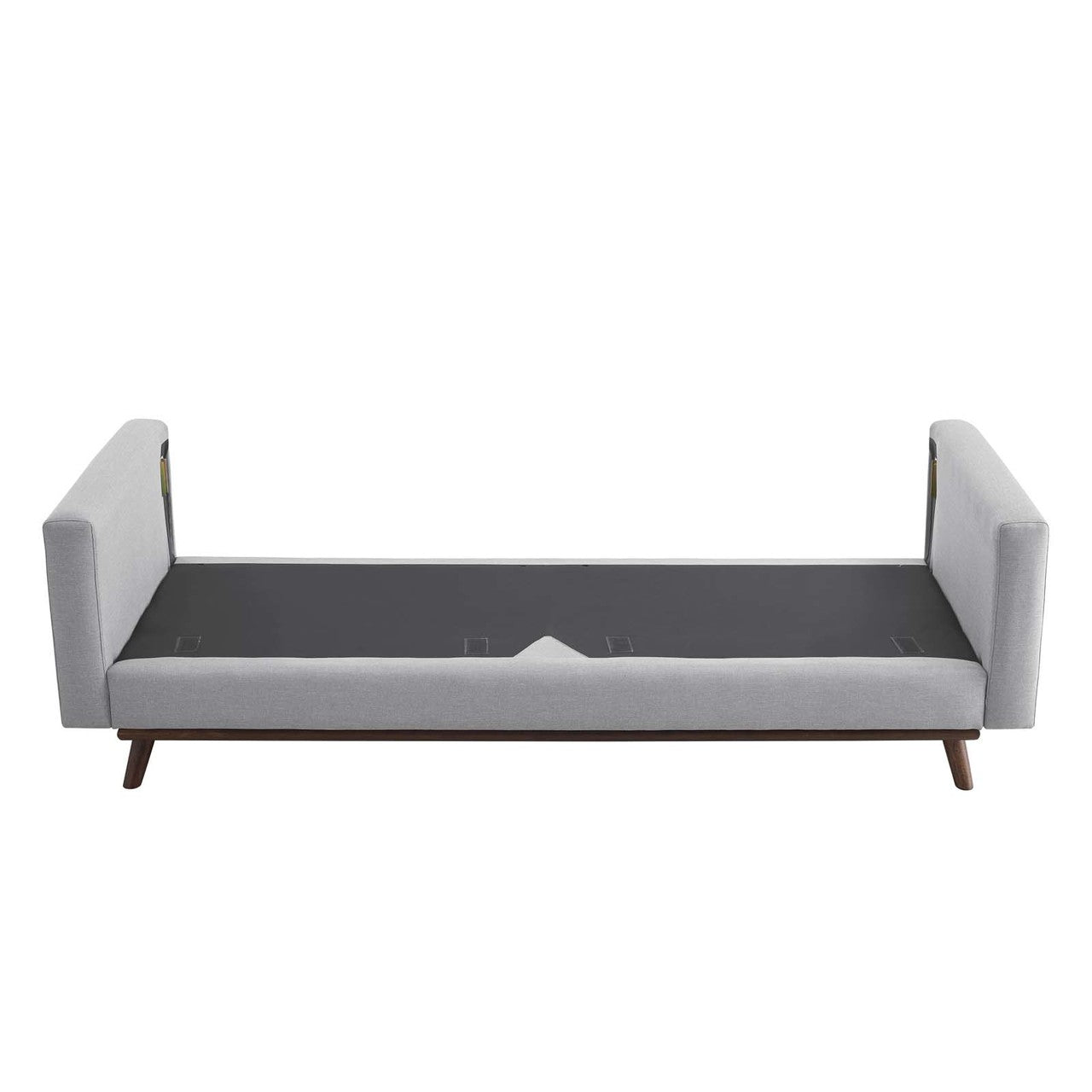 Prompt Upholstered Fabric Sofa, Fabric, Light Grey Gray 15035