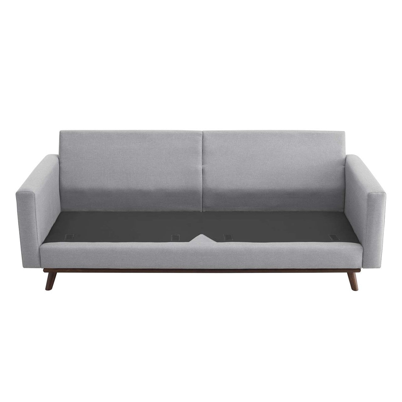Prompt Upholstered Fabric Sofa, Fabric, Light Grey Gray 15035