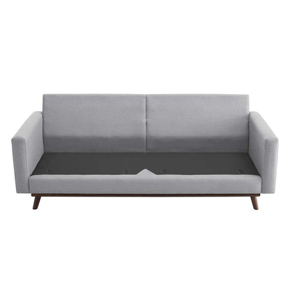 Prompt Upholstered Fabric Sofa, Fabric, Light Grey Gray 15035