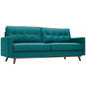 Prompt Upholstered Fabric Sofa, Fabric, Aqua Blue 15036