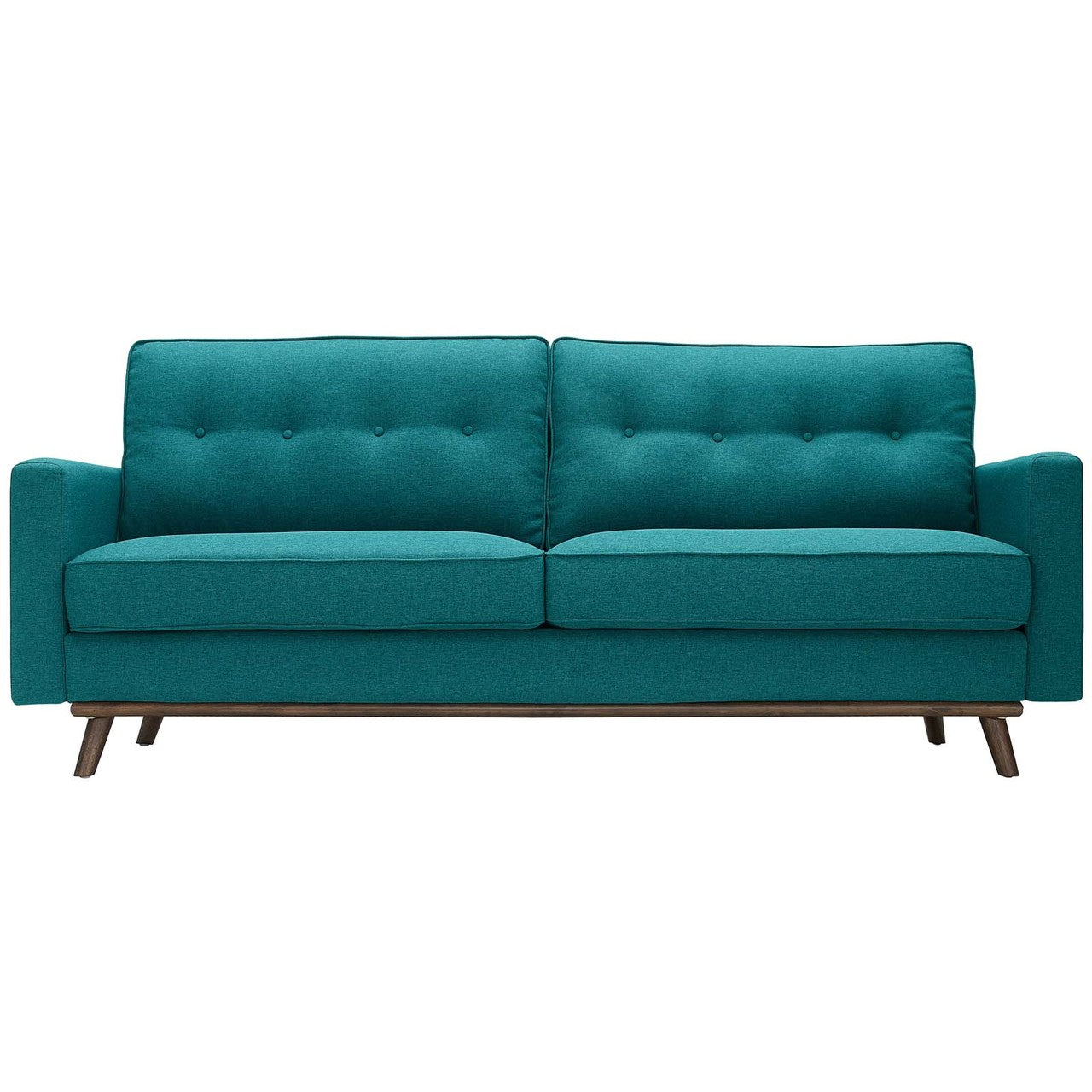 Prompt Upholstered Fabric Sofa, Fabric, Aqua Blue 15036