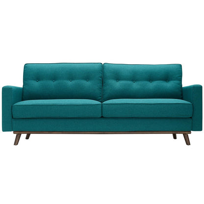 Prompt Upholstered Fabric Sofa, Fabric, Aqua Blue 15036