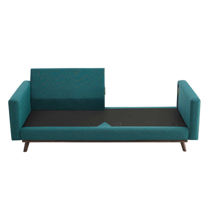 Prompt Upholstered Fabric Sofa, Fabric, Aqua Blue 15036