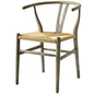 Amish Dining Wood Side Chair, Wood, Grey Gray 14077