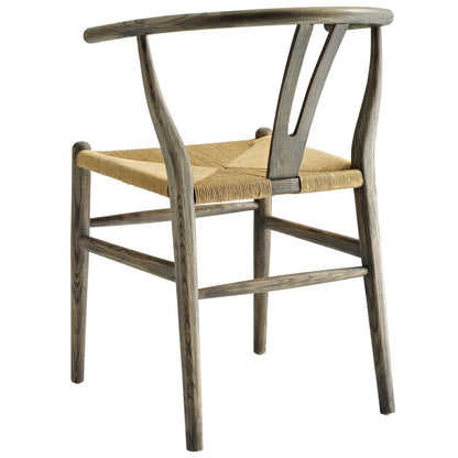 Amish Dining Wood Side Chair, Wood, Grey Gray 14077