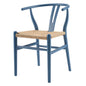 Amish Dining Wood Side Chair, Wood, Blue, 18148