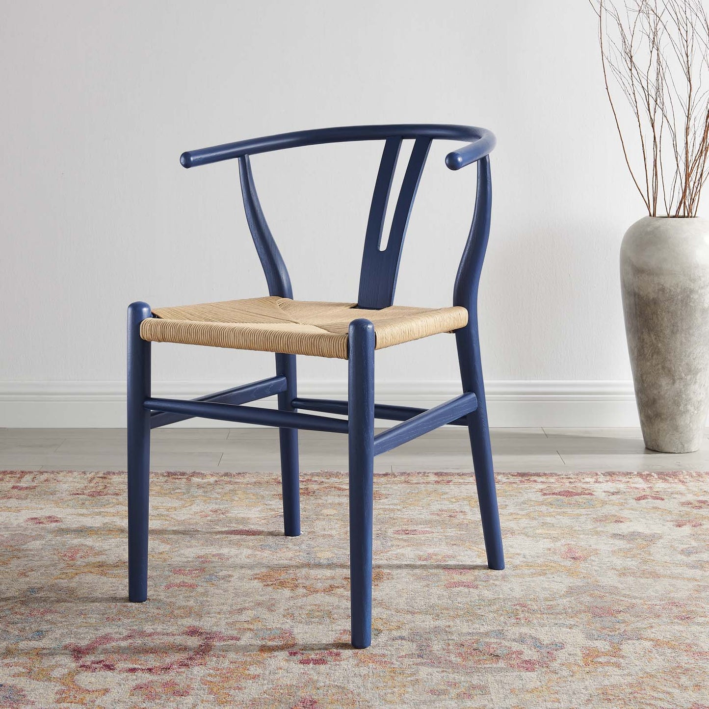 Amish Dining Wood Side Chair, Wood, Dark Blue, 18150