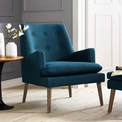 Leisure Upholstered Lounge Chair, Fabric, Navy Blue 14078