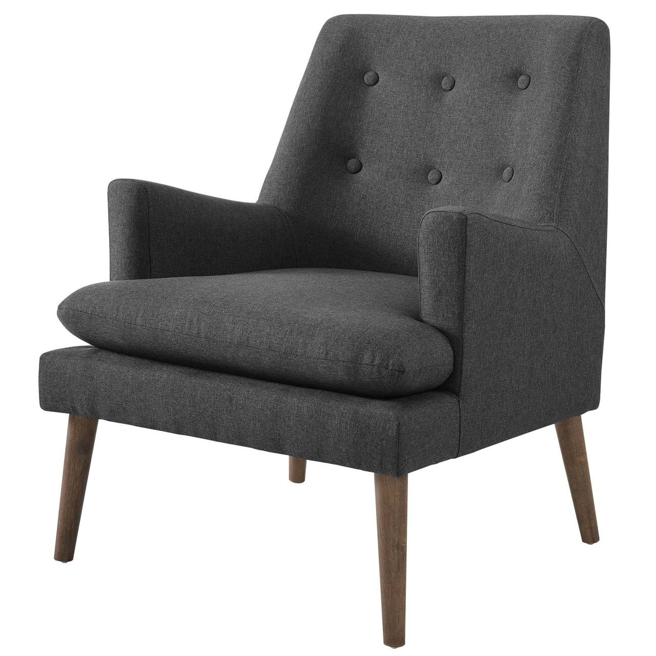 Leisure Upholstered Lounge Chair, Fabric, Grey Gray 14080