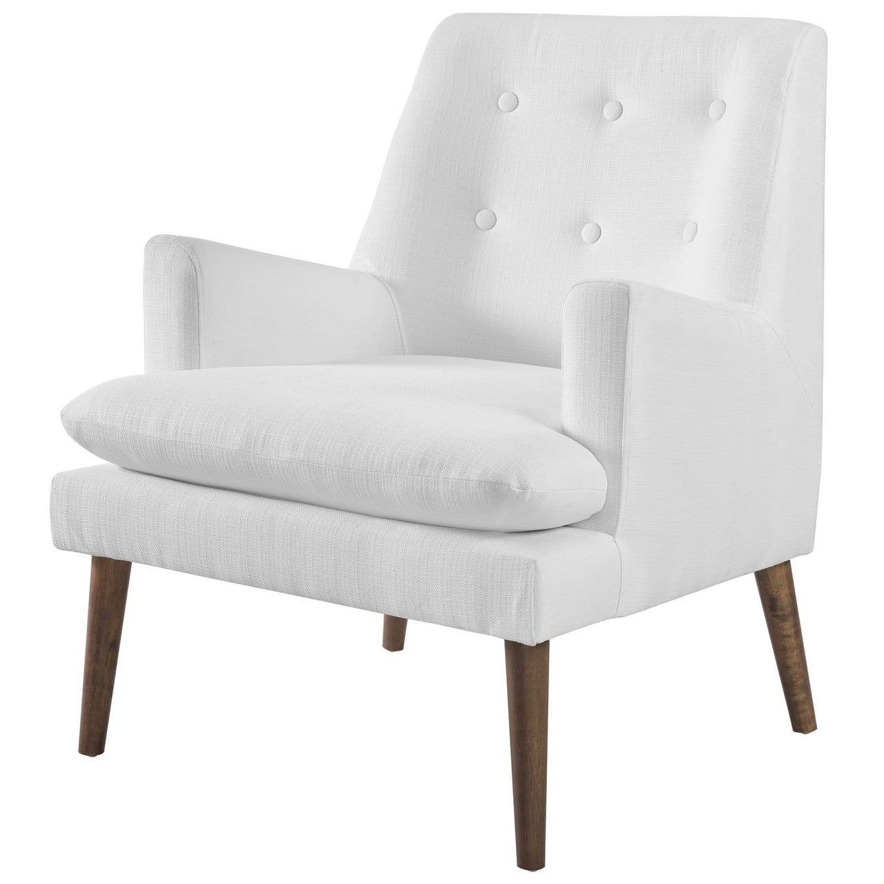Leisure Upholstered Lounge Chair, Fabric, White 14082