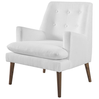 Leisure Upholstered Lounge Chair, Fabric, White 14082