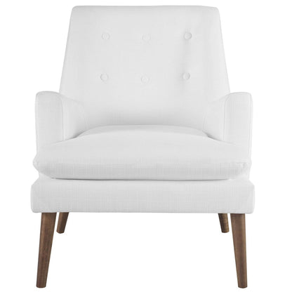 Leisure Upholstered Lounge Chair, Fabric, White 14082