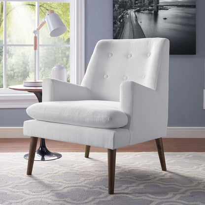 Leisure Upholstered Lounge Chair, Fabric, White 14082