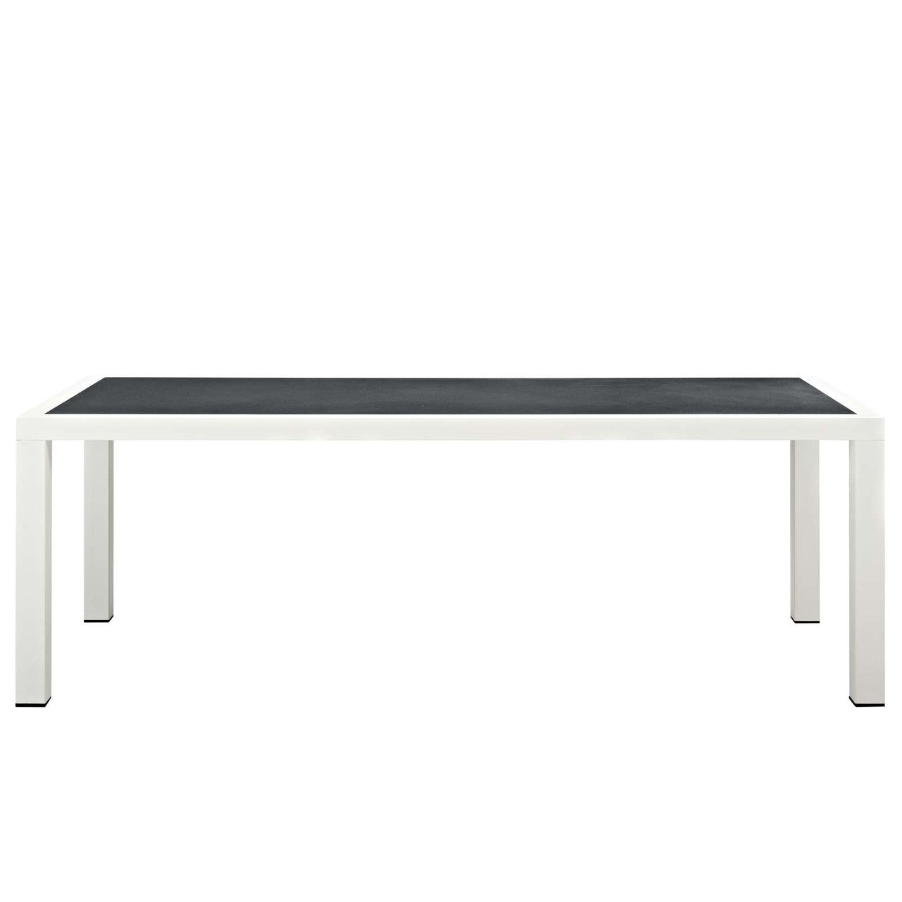 Stance 90.5" Outdoor Patio Aluminum Dining Table, Aluminum Metal Steel, White 14083