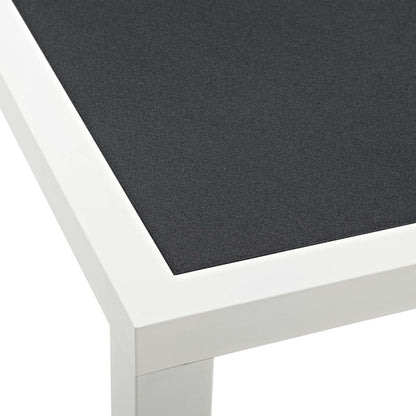 Stance 90.5" Outdoor Patio Aluminum Dining Table, Aluminum Metal Steel, White 14083