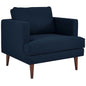 Agile Upholstered Fabric Armchair, Fabric, Blue 14086