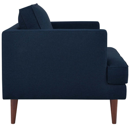 Agile Upholstered Fabric Armchair, Fabric, Blue 14086