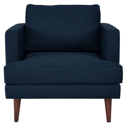 Agile Upholstered Fabric Armchair, Fabric, Blue 14086